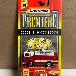 ACORN HILL Fire Department Power Truck Matchbox Premiere with Rubber Tires