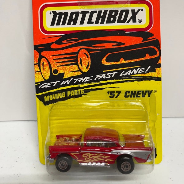 1957 CHEVY - # 4 - Red - Matchbox - Diecast