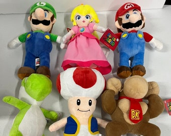 25 Styles Mario Plush Toys Luigi Princess Peach Toad Diddy Kong