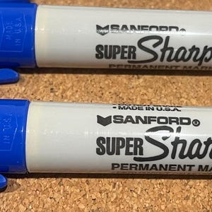 Super Sharpie Markers Fine Point Blue in Color New Old Stock Hard To Find Rare