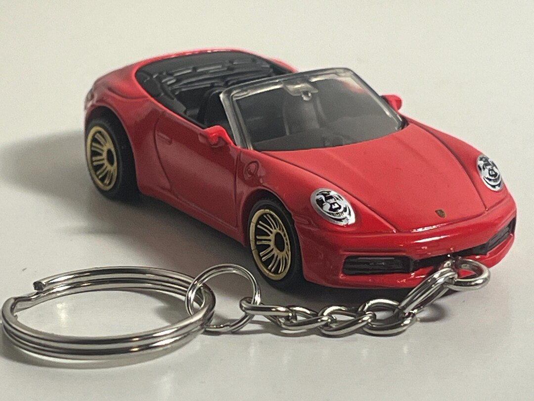 Porsche 911 Carrera Cabriolet Keychain Red - Etsy