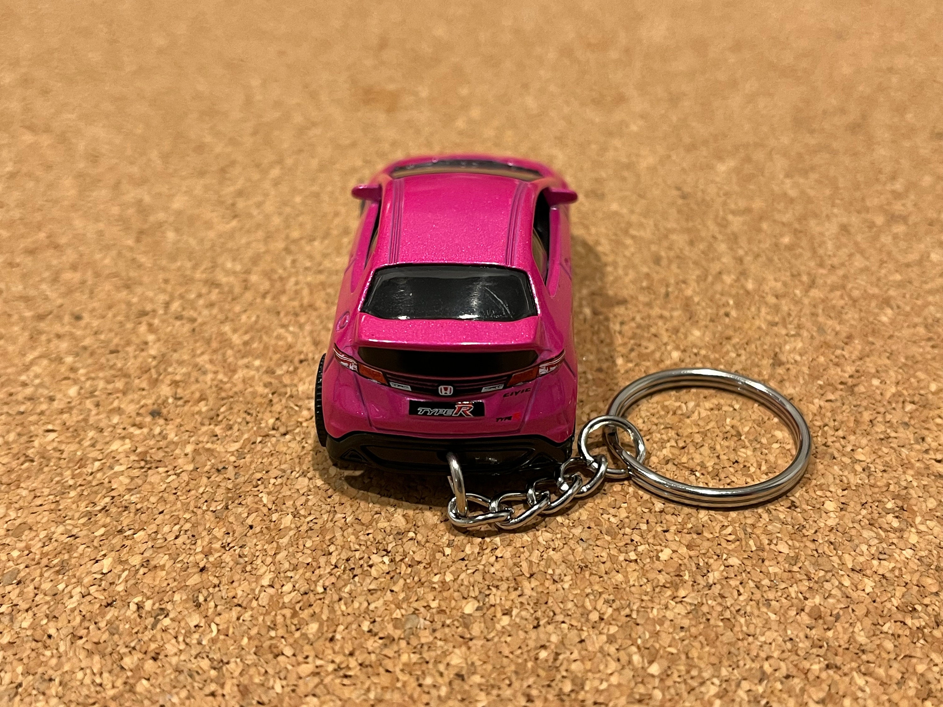 Keychain HONDA 2008 Civic Type R Keychain Pink in Color Matchbox - Etsy