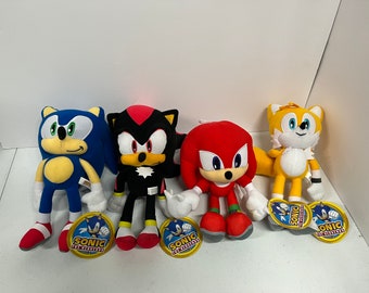 12" Sonic The Hedge Hog Plush - Your Choice From - Sonic / Shadow / Knuckles  / Tails - New with Tags