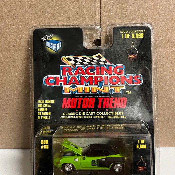 1970 Plymouth Barracuda Green in Color Racing Champions Mint