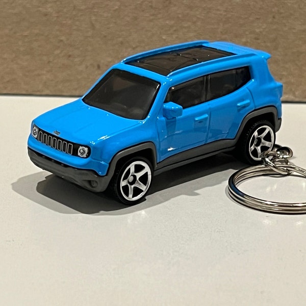 Jeep Renegade Keychain SUV  Blue Matchbox