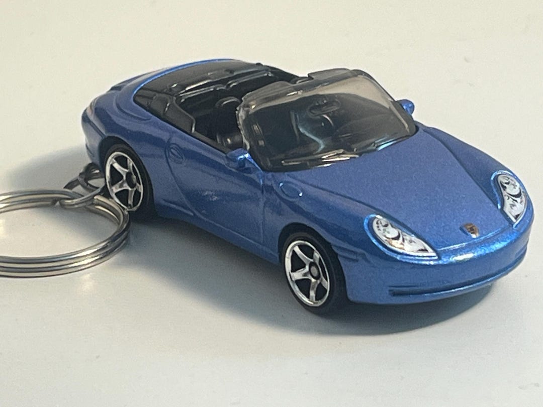 Porsche 911 Cabriolet Keychain Blue - Etsy