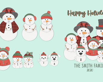 Download Snowman Family Svg Etsy