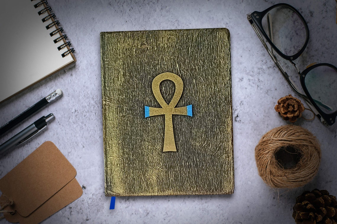 Decorated Notebook Egyptian Design Notebook A5 Sized Gold Etsy