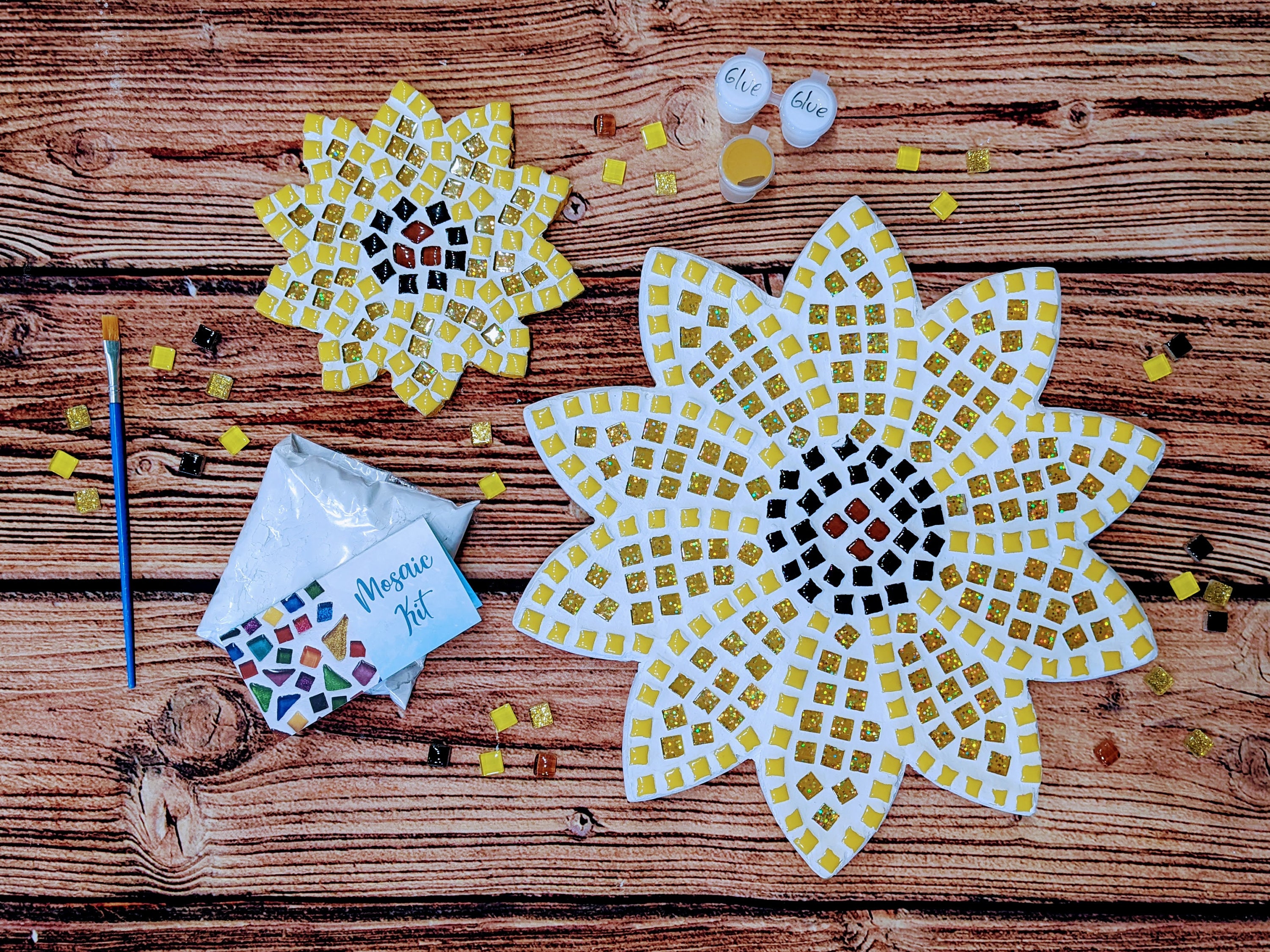 Sunflower Mosaic Kit, Craft Kit, DIY Kit for Adults, Craft Kit for Kids, Kid-friendly  Craft, DIY Project, DIY Mosaic Kit, Mosaic Art 