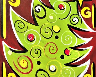 ファンキーな木の絵のビデオチュートリアル - ステップバイステップの