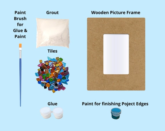  DIY Mosaic Picture Frame Kit for Kids,Arts and Crafts