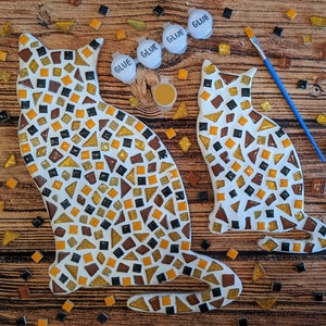 Cat Mosaic Kit, Craft Kit, DIY Kit for Adults, Craft Kit for Kids, Kid-Friendly Craft, DIY Project, DIY Mosaic Kit, Mosaic Art
