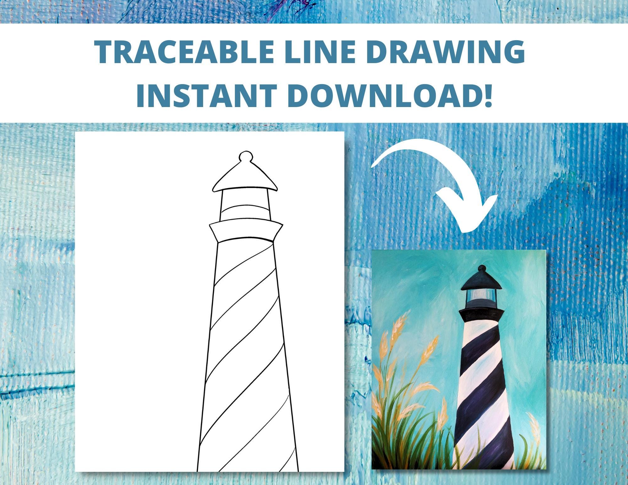 Lighthouse Painting Video Tutorial - Step-by-step Painting - DYI Paint ...