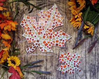 Leaf Mosaic Kit, Craft Kit, DIY Kit for Adults, Craft Kit for Kids, Kid-Friendly Craft, DIY Project, DIY Mosaic Kit, Mosaic Art