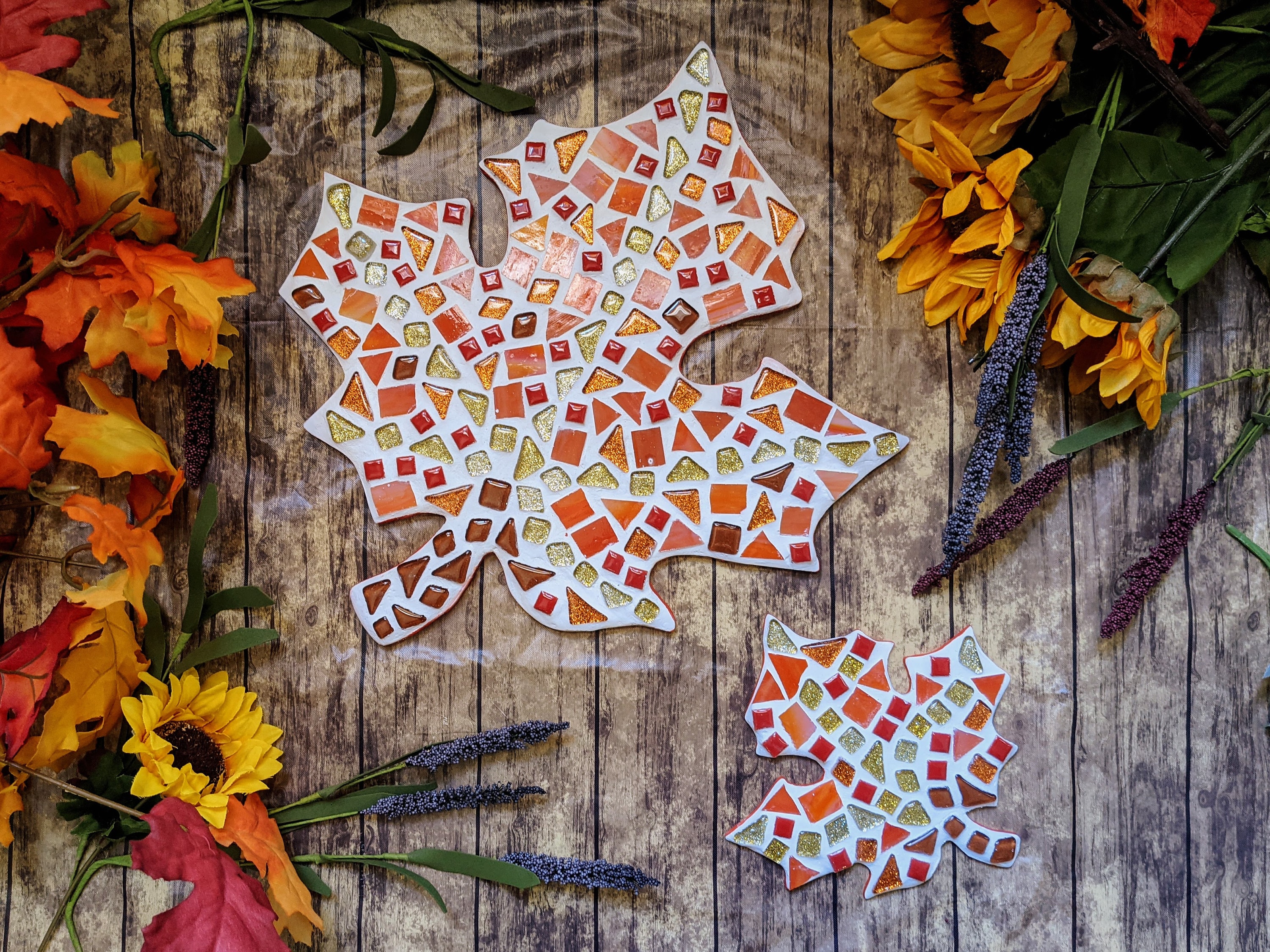 Leaf Mosaic Kit, Craft Kit, DIY Kit for Adults, Craft Kit for Kids