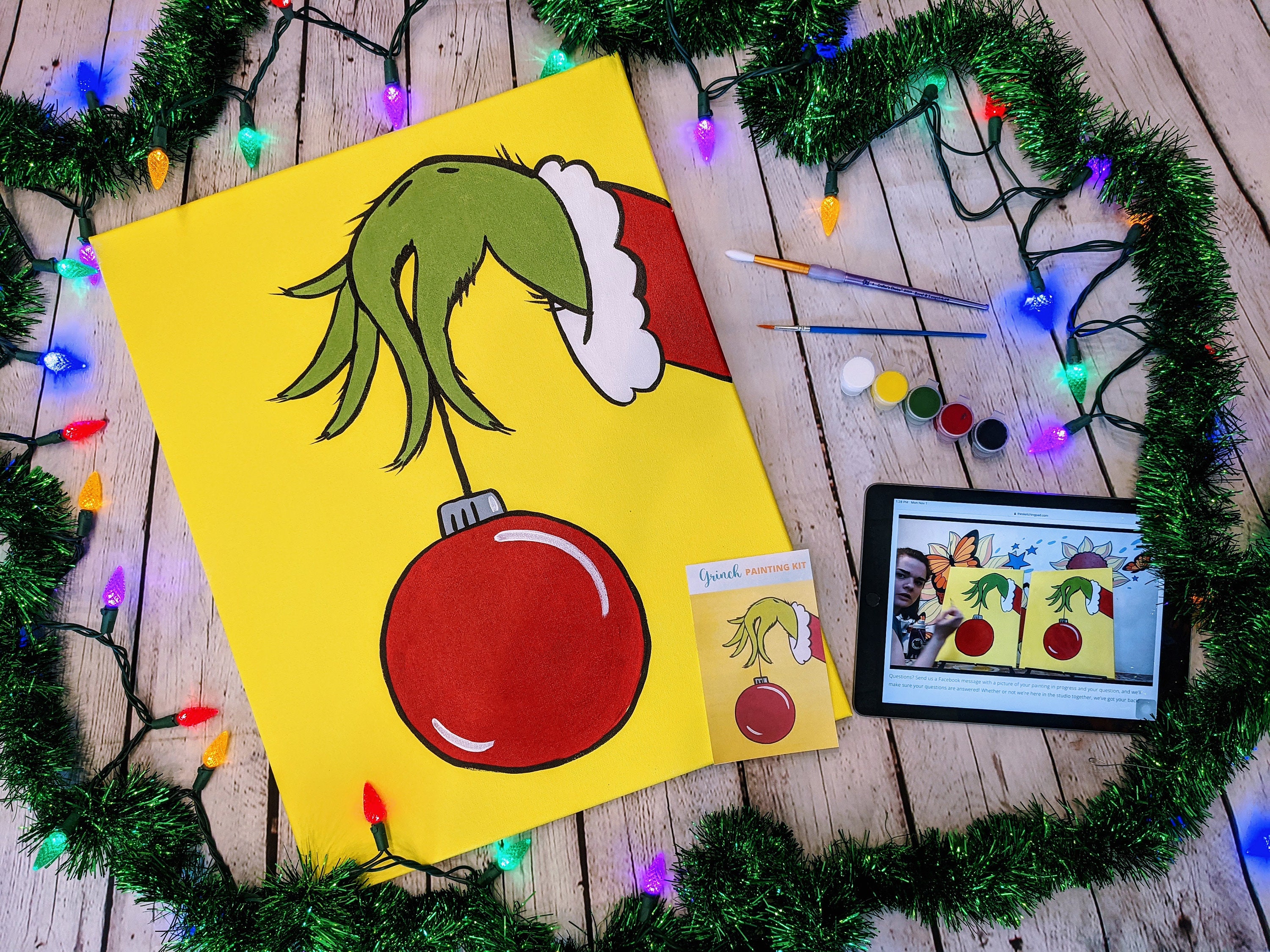 Grinchmas Mini Paint Kit / Christmas Paint Party / Mini Paint Kits