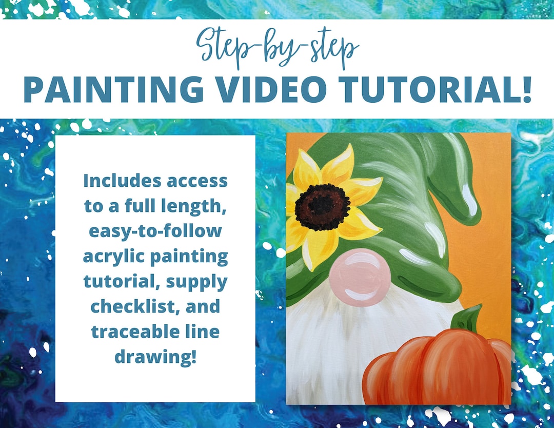 Fall Gnome Painting Video Tutorial Stepbystep Painting DYI Paint