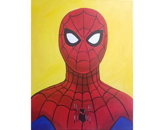 Buy Spiderman Canvas Painting Kit Video Tutorial FREE Palettes Online in  India - Etsy
