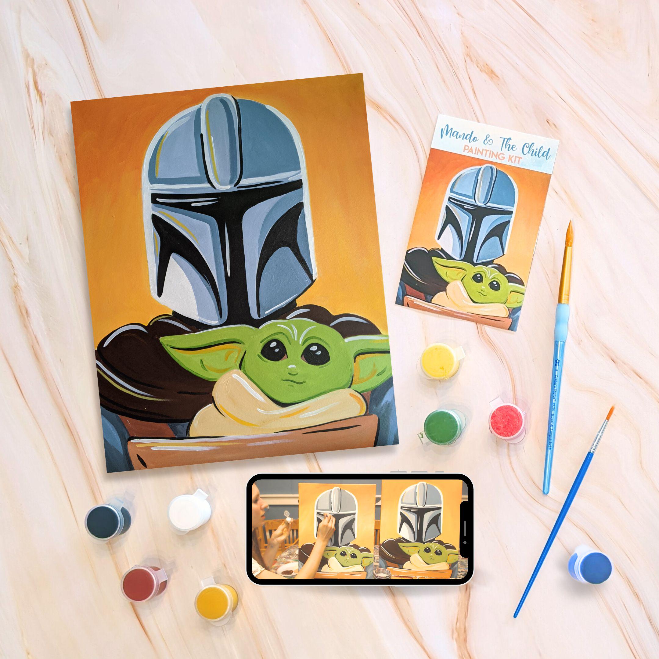 Mando and baby Yoda Hand Painted Men’s Toms Toms Baby Yoda Shoes Are A Must-Have For Jedis-In-Training main image 2