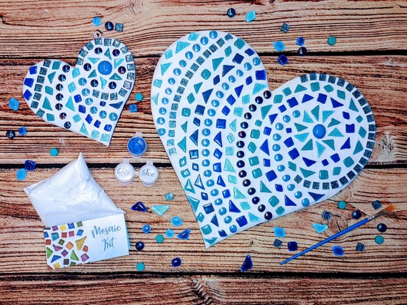 Mosaic Heart Kit, Craft Kit, DIY Kit for Adults, Craft Kit for Kids,  Kid-friendly Craft, DIY Project, DIY Mosaic Kit, Mosaic Art 