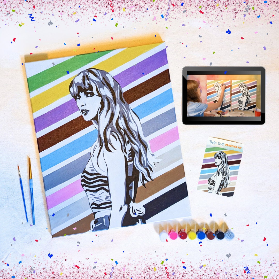 Kids/home Paint Kit/pick3 Designs/hand-drawn Canvas/kids Birthday Art  Party/diy Paint/acrylic Paint Kit 