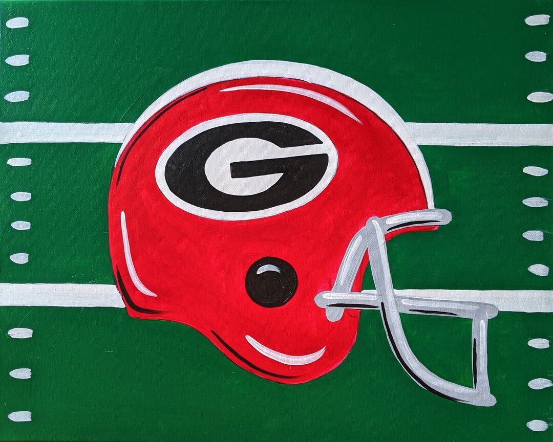Football Helmet Canvas Painting Kit Video Tutorial, FREE Palettes & Aprons With Orders of 10