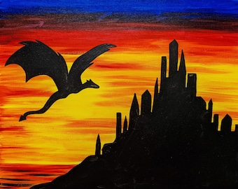Red Dragon Fairy Animal Canvas Picture Acrylic Oil DIY Paint Set by Numbers Kits Red Dragon Fairy Animal Canvas Picture Acrylic Oil DIY Paint Set by Numbers Kits
