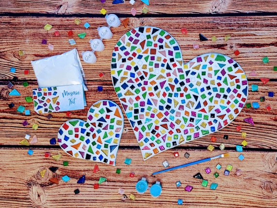 Mosaic Heart Kit, Craft Kit, DIY Kit for Adults, Craft Kit for Kids, Kid-friendly  Craft, DIY Project, DIY Mosaic Kit, Mosaic Art 