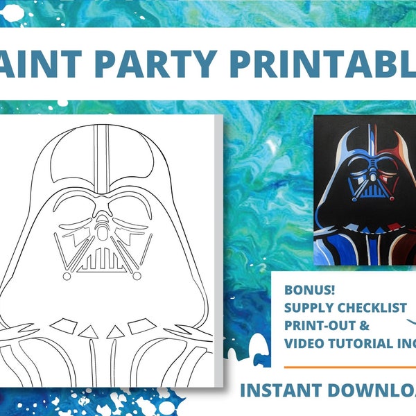 Darth Vader Outline - Etsy