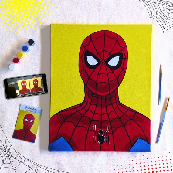 Spider-Man, acrylic on 8x10” canvas - new to this type of painting, please  be kind! : r/painting