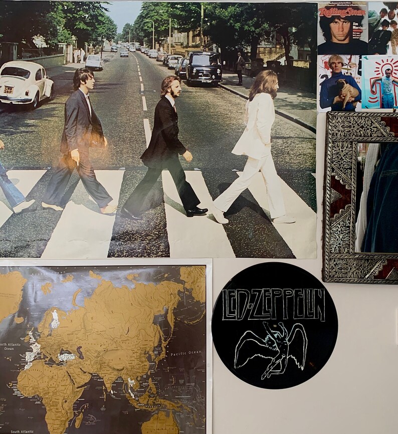 Handpainted Led Zeppelin Vinyl Etsy