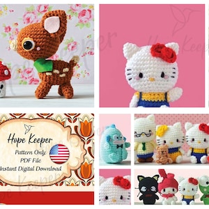 Kitty and friends Crochet Patterns | Extras | Create 36 designs | Crochet Patterns | Amigurumi | English | PDF | Instant digital download