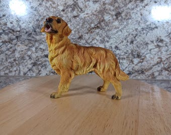 Golden Retriever Dog figurine, Poly Resin Dog Sculpture, Home Garden Decor Resin Collectible, Gift for Him, Gift for Her, Boho, Shabby Chic