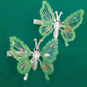 Butterfly Clips,moving wings 1990&#39;s 1 pair, Butterfly clips, Vintage Butterfly Clips, 90&#39;s hair clips,Rockabilly,Pin-Up,Bo-Ho,Hippie,Easter