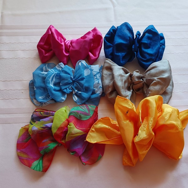 6 Vintage XL Assorted Hair Bows, Bo-Ho Hippie, Rockabilly, Classic, 1990s Hair Bows, 8 assortments to choose from, Wedding, Bride,Bridesmaid