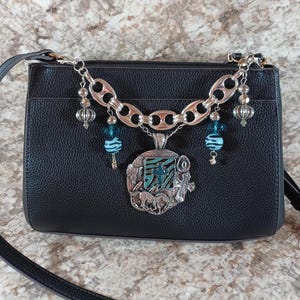 Western Cowgirl Bag Charm Chain, Cowgirl Purse Charm, Cowgirl Charm Bag Accessory, Silver Purse Accessory, Bo-Ho Purse Charm, Gift for Her