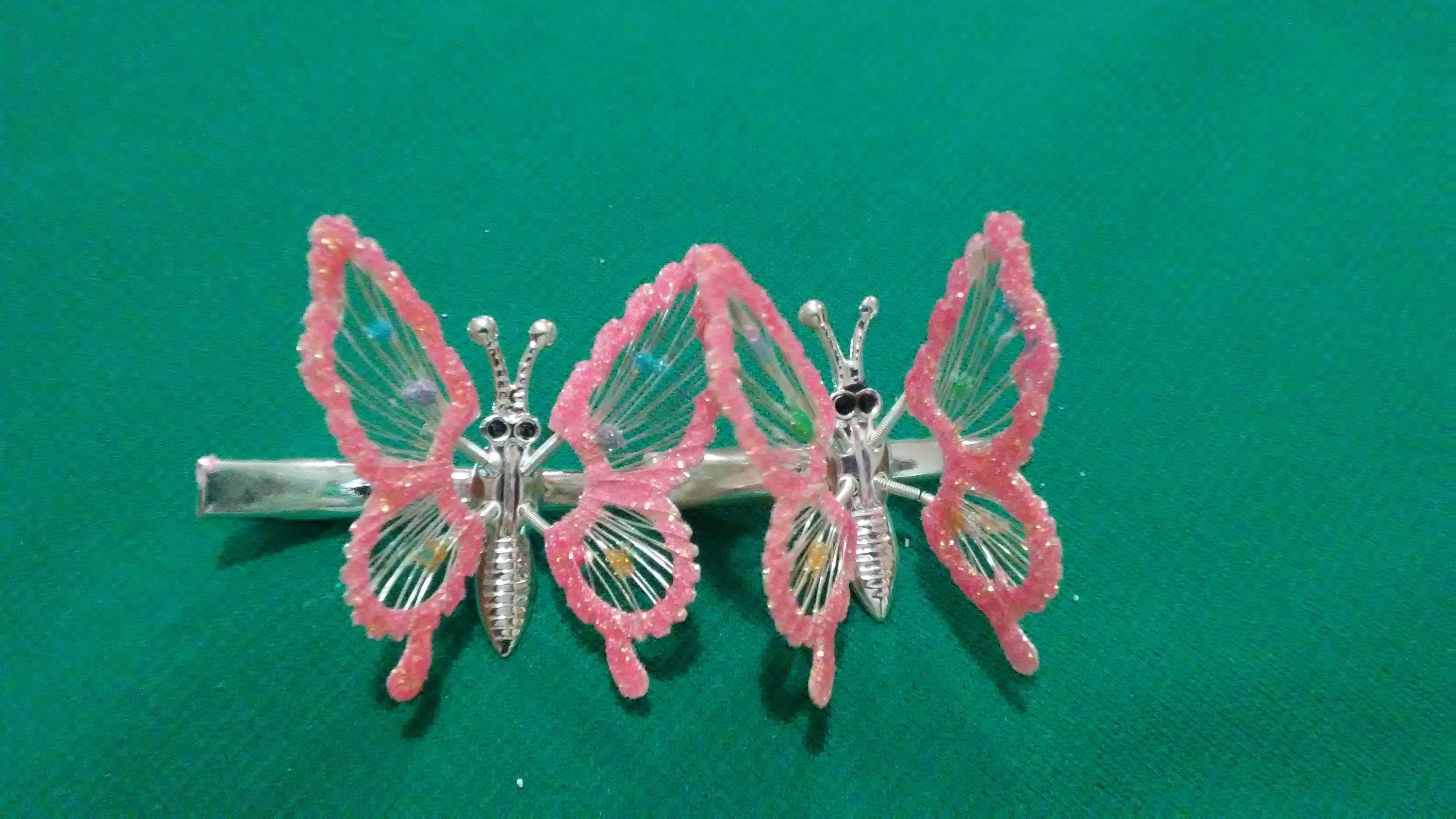 Butterfly Clipsmoving Wings 90's 1 Pair Butterfly Clips Etsy