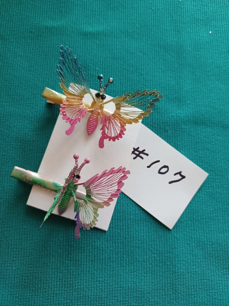 Butterfly Clipsmoving Wings 90's 1 Pairbutterfly Etsy