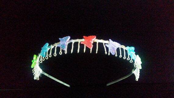 Butterfly Headband, Headband with butterflies, 90'