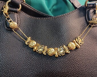 Soccer Purse Charm, Assorted Soccer Bag Charms, Gold Bag Accessory, Boho accessory, gift for her