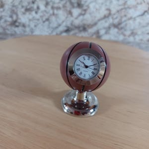 Miniature Basketball desk clock,Basketball Clock,Sports desk clock,Miniature Clock,Novelty Clock,Quartz Clock,Gift for Him,Gift for Her,BoHo
