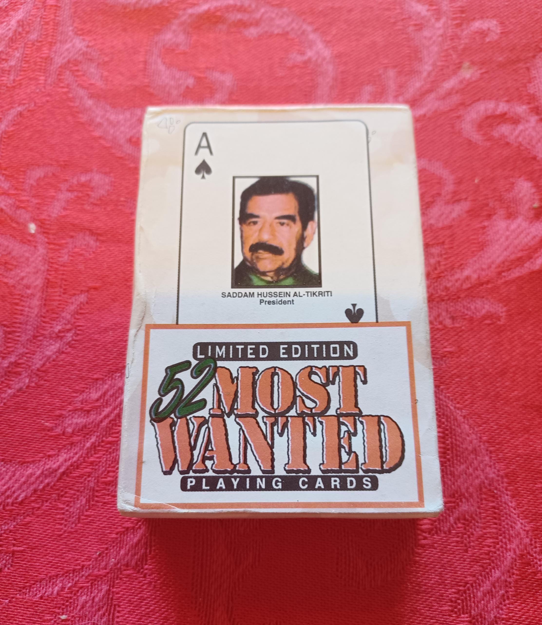 Vintage Poker Playing Cards 52 Most Wanted Terrorists-deck of Playing Cards  W/ Photos, NOS (new Old Stock) - Etsy