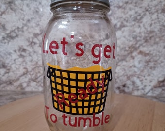 Personalized Laundry Fund Bank Mason Jar Bank, Change Storage, Fund Jar, Piggy Bank, Boho Hippie, Laundry coin jar, College laundry jar
