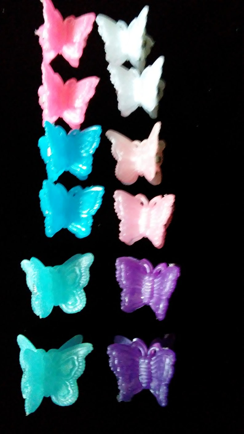 Butterfly Clips 12 Pc Set 1990's Butterfly Clips Etsy