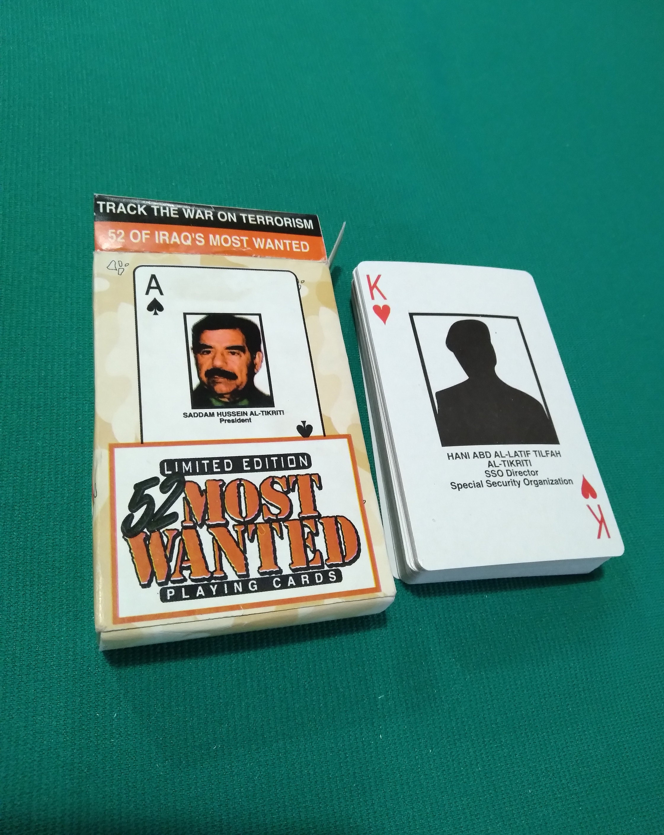 Vintage Poker Playing Cards 52 Most Wanted Terrorists-deck of Playing Cards  W/ Photos-unopened NOS (new Old Stock) - Etsy