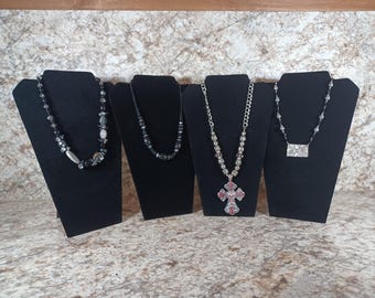 Vintage Bead Necklaces, Cross Necklace, New old stock, Boho, Hippie, Classic, Gift for Her