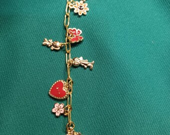 Family Purse Charm, Keychain, Gold Toned Family Charms, Gold Bag Accessory, Boho accessory, gift for her