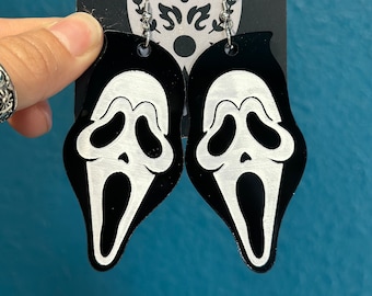 Scream Ghostface Mask Earrings // Horror