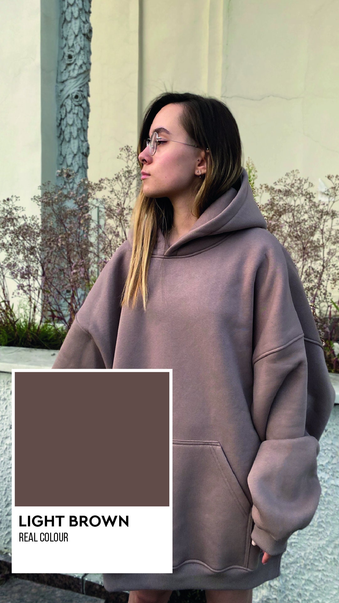 Oversized Hoodie Light Brown Plus Size Girl Boss Spring Etsy