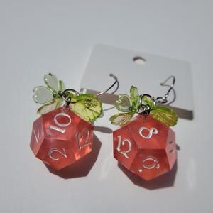 Apple - d12 Dice Earrings